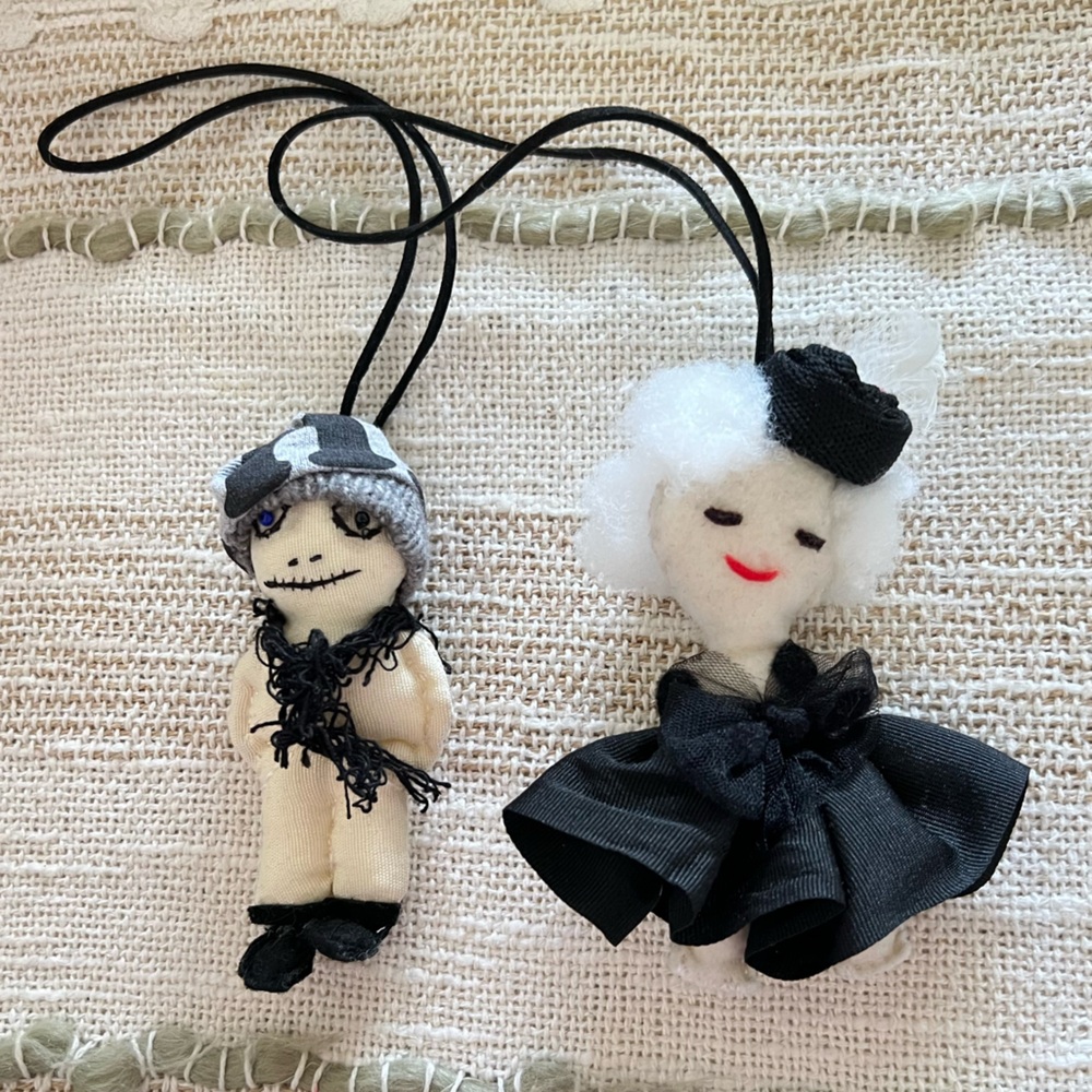 Handmade Recycled Character Charm Doll Hanger – Backpack, Car, or Keychain